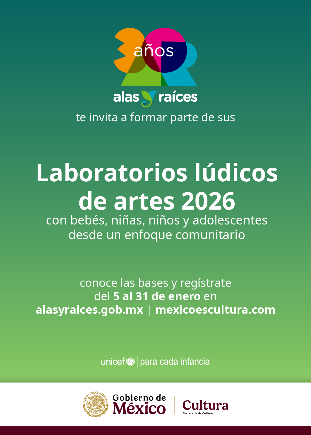 Laboratorios lúdicos de artes 2026