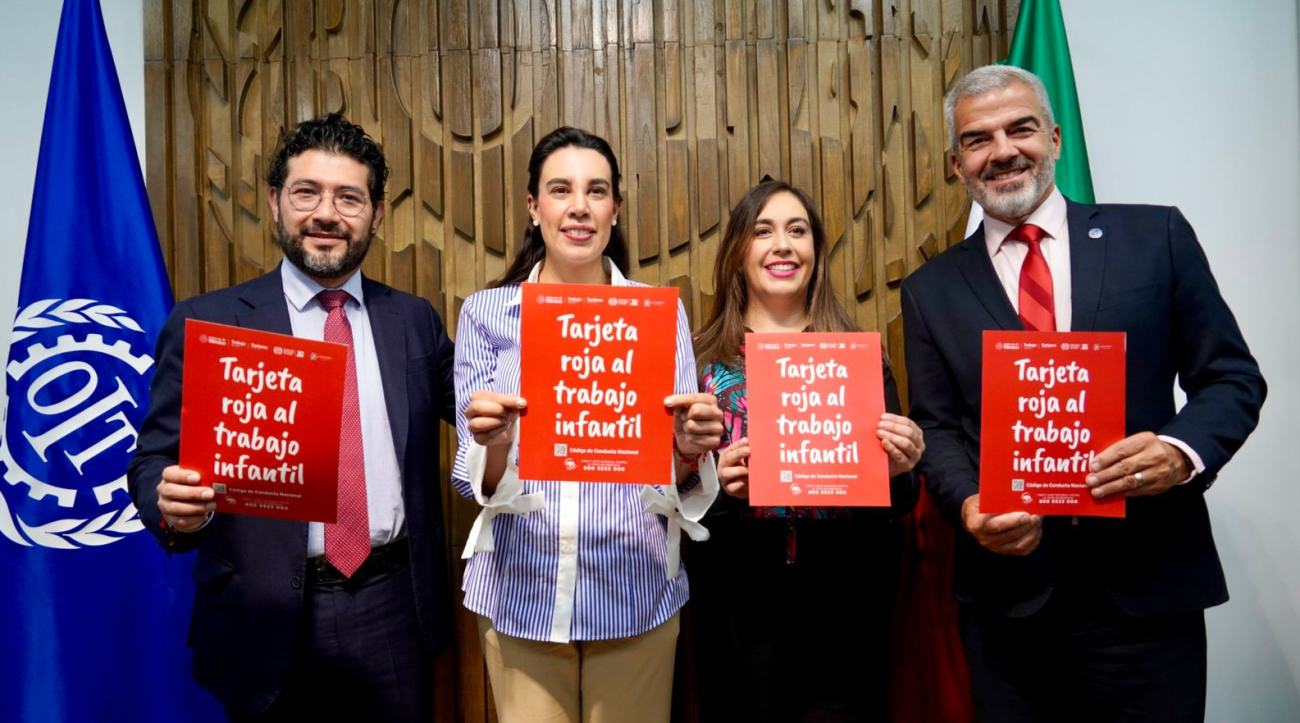 Portada de: STPS, SECTUR y OIT lanzan en México la campaña “Tarjeta Roja al Trabajo Infantil”