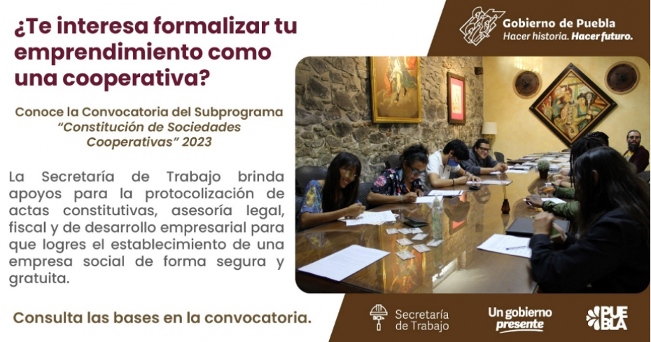 Imagen de la noticia de Convoca gobierno estatal a grupos de emprendimiento para formalizarse como cooperativas