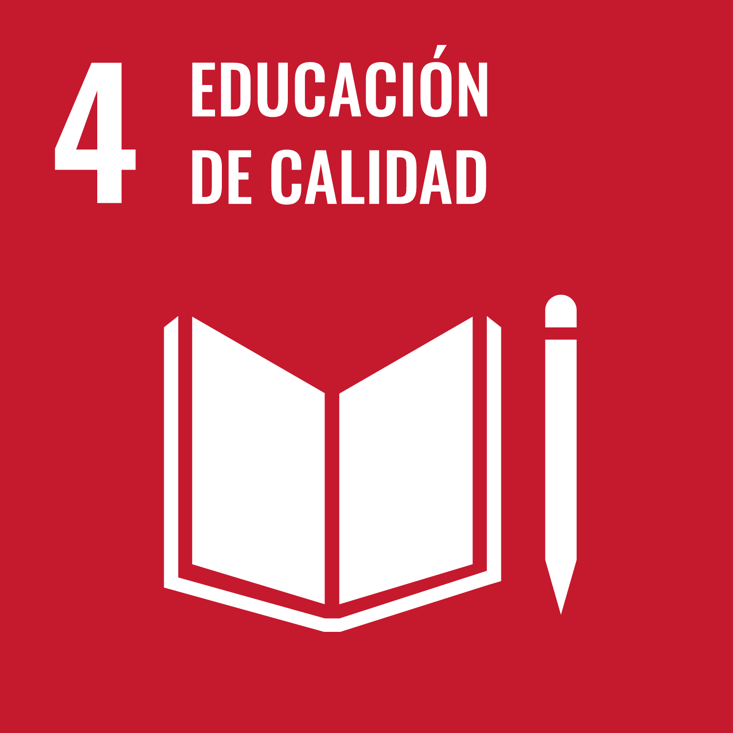 Ícono del ODS 4: Educación de calidad