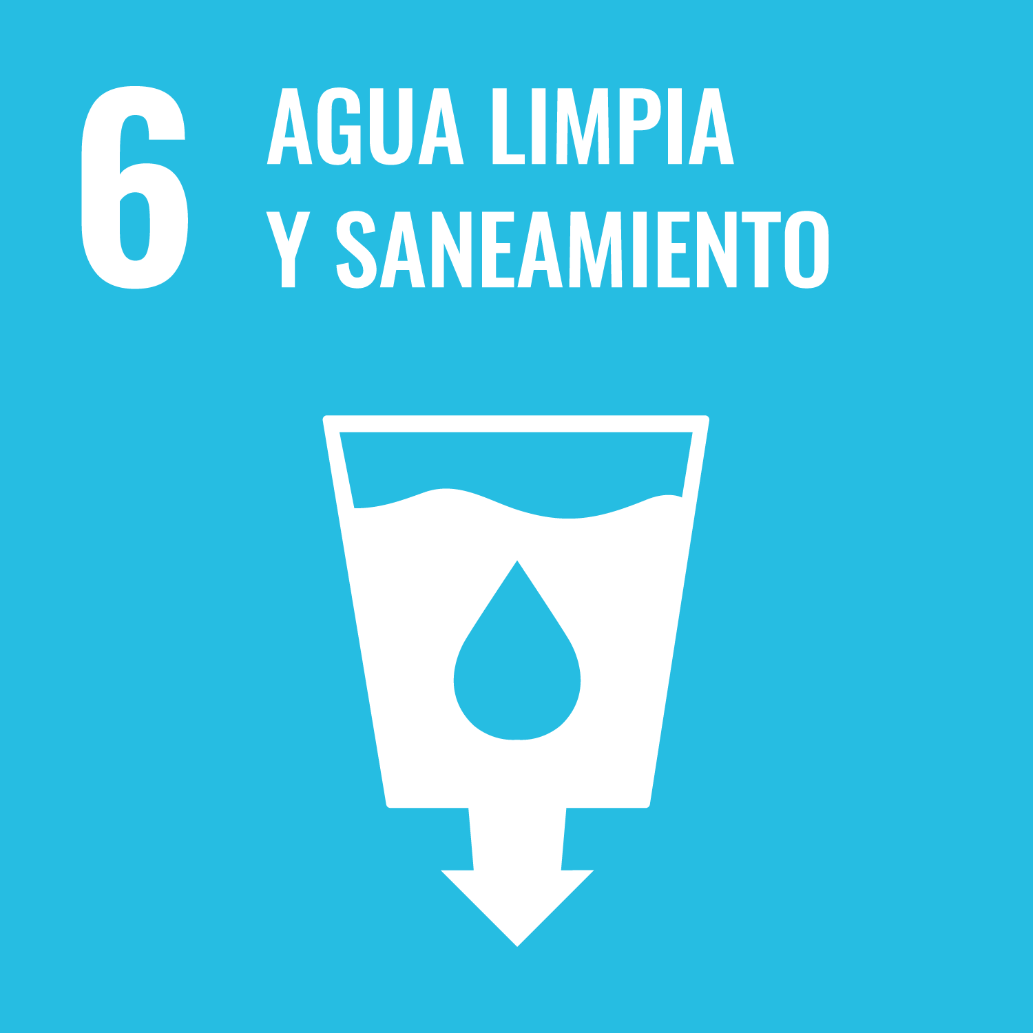 Ícono del ODS 6: Agua Limpia y Saneamiento