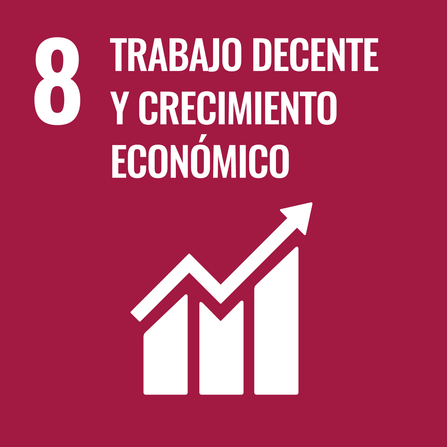 Ícono del ODS 8: Trabajo Decente y Crecimiento Económico