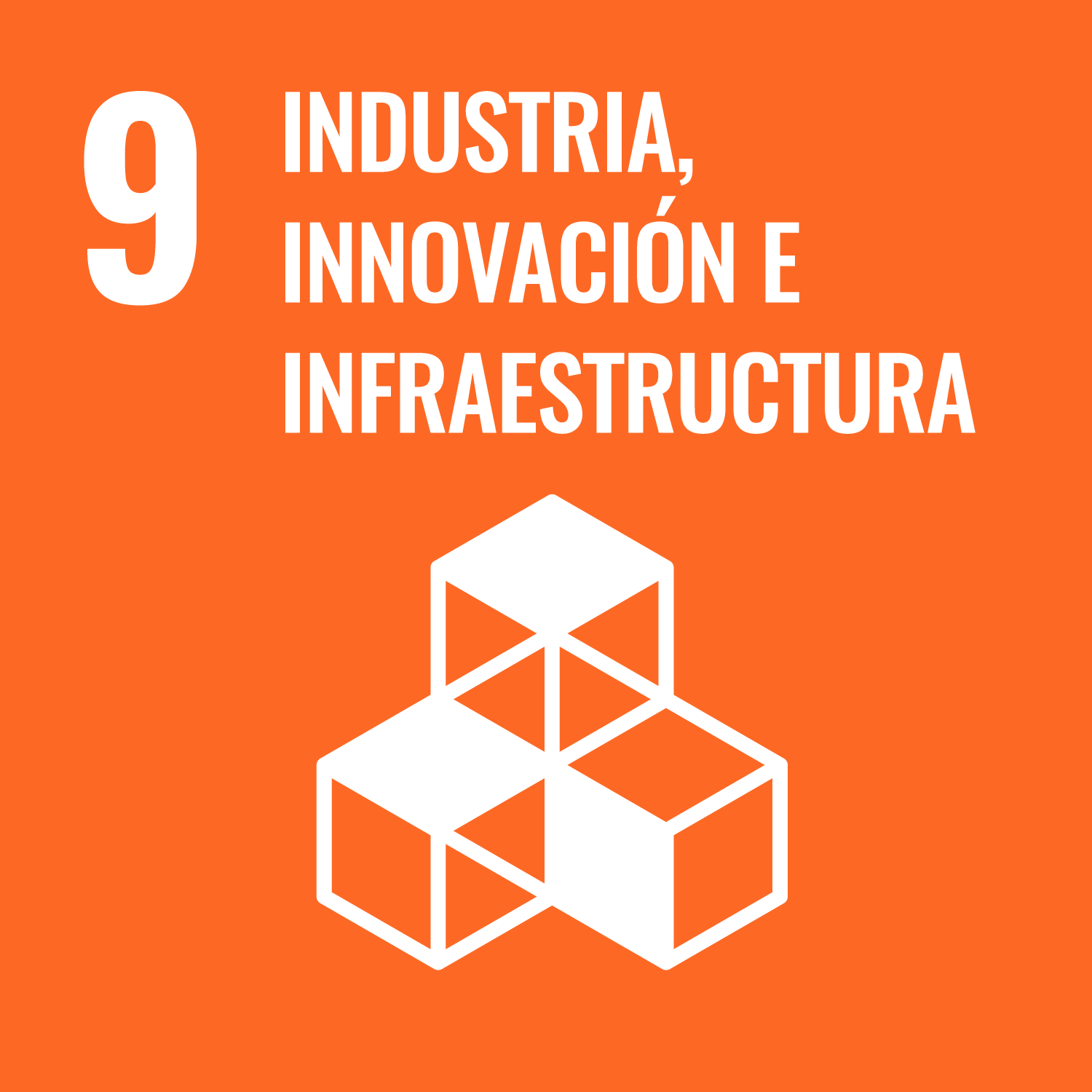 Ícono del ODS 9: Industria, Innovación e Infraestructura