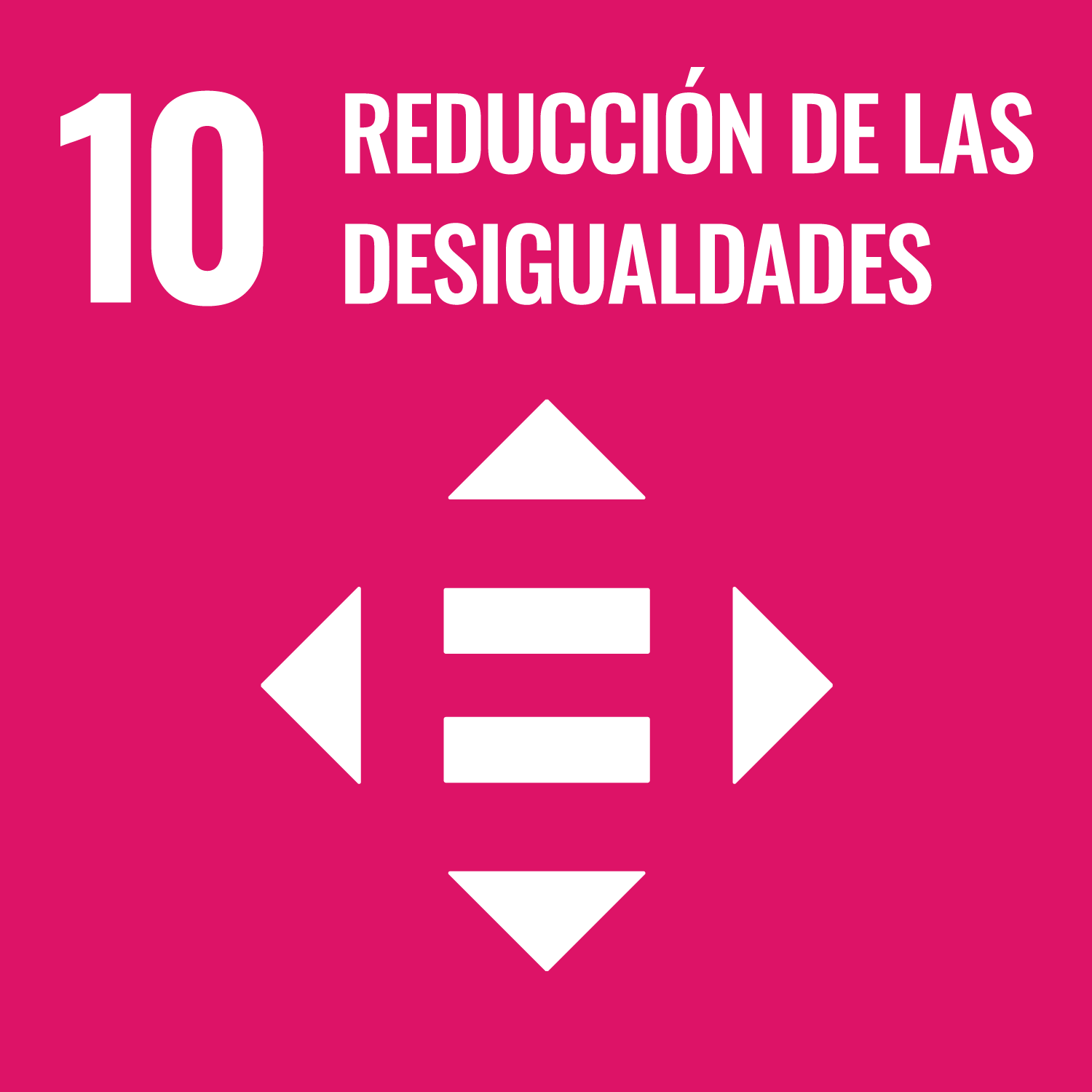 Ícono del ODS 10: Reducción de las Desigualdades